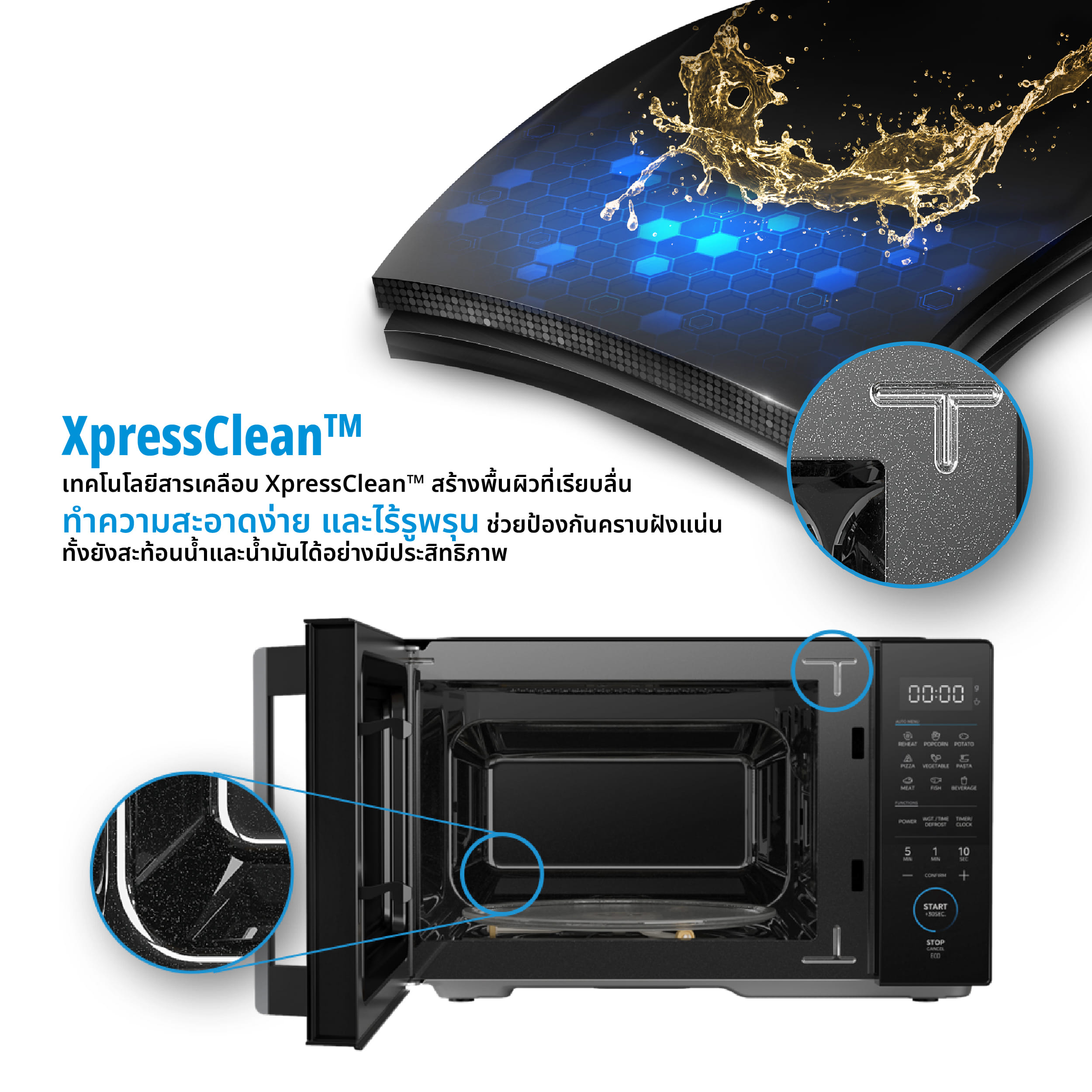 ไมโครเวฟ MIDEA รุ่น MMO25PVV-EMPFBK ความจุ 25 ลิตร สีดำ_6